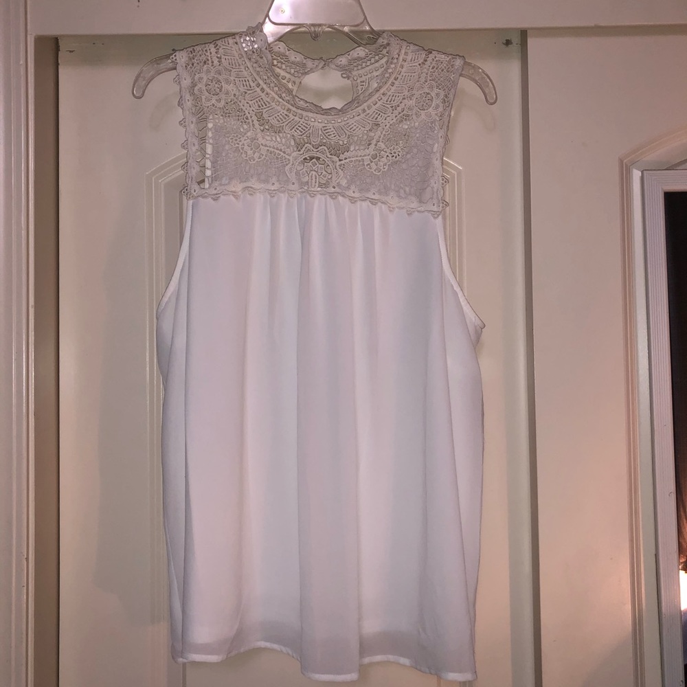 White lace blouse